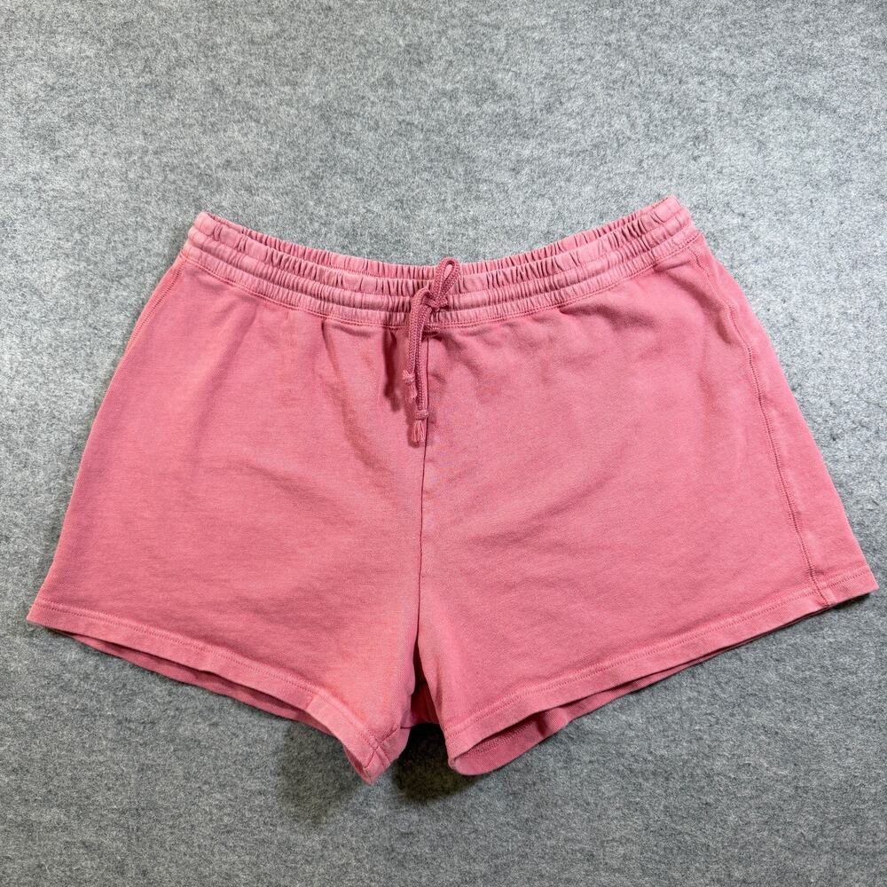 J.Crew Sweat Shorts Womens M Pink 100% Cotton Drawstring Lounge Relaxed Fit